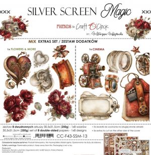 Дизайнерски елементи за изрязване "Silver Screen Magic-Mix", Craft o'Clock