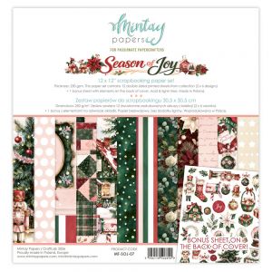 Дизайнерски хартии "Season of Joy", 30см, Mintay Papers