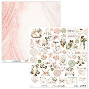 Дизайнерски лист с елементи за изрязване "The Wedding Day", Mintay Papers