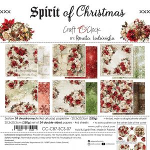 Дизайнерски хартии "Spirit of Christmas", 20см, Craft o'Clock