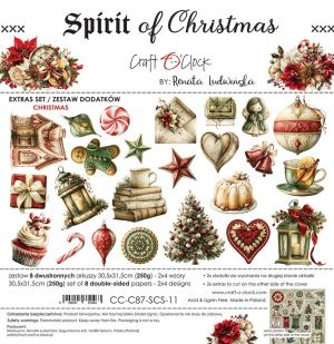 Дизайнерски елементи за изрязване "Spirit of Christmas-Christmas", Craft o'Clock