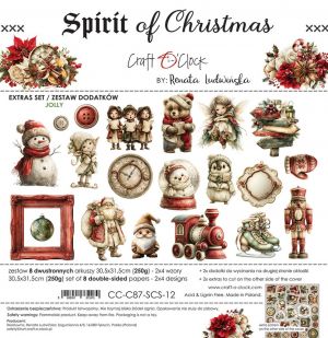 Дизайнерски елементи за изрязване "Spirit of Christmas-Jolly", Craft o'Clock