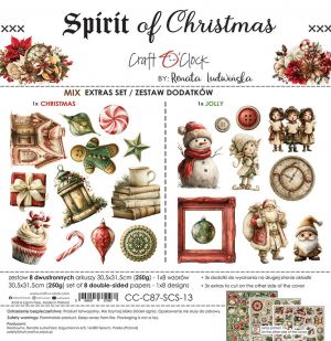 Дизайнерски елементи за изрязване "Spirit of Christmas-Mix", Craft o'Clock
