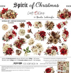 Дизайнерски елементи за изрязване "Spirit-of Christmas-Flowers and More", Craft o'Clock