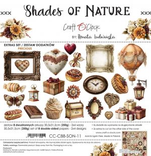 Дизайнерски елементи за изрязване "Shades of Nature-Precious", Craft o'Clock
