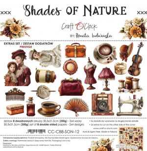 Дизайнерски елементи за изрязване "Shades of Nature-Prestige", Craft o'Clock