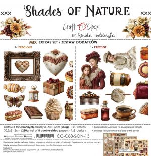 Дизайнерски елементи за изрязване "Shades of Nature-Mix", Craft o'Clock