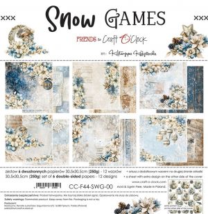 Дизайнерски хартии "Snow Games", 30см, Craft o'Clock