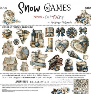 Дизайнерски елементи за изрязване "Snow Games-Festive", Craft o'Clock