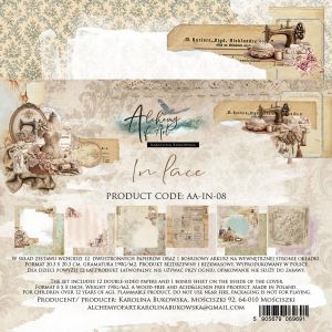 Дизайнерски хартии "In Lace", 20см, 12л., Alchemy of Art