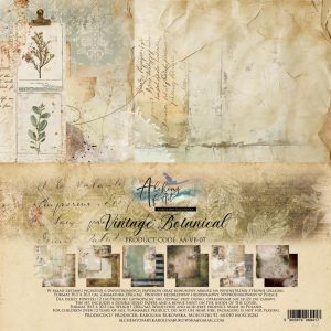 Дизайнерски хартии "Vintage Botanical", 30см, 6л., Alchemy of Art