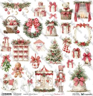 Дизайнерски лист с елементи за изрязване "Christmas Cheer-Christmas 30", ScrapAndMe