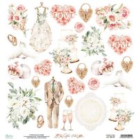 Дизайнерски лист с елементи за изрязване "Yes, I do", 30см, Mintay Papers