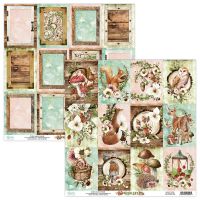 Дизайнерски лист "Woodland"-06, 30см, Mintay Papers