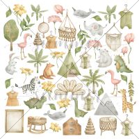 Дизайнерски хартии "The Call of the Jungle", 30см, Summer Studio