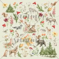Дизайнерски хартии "Spirit of nature", 30см, Summer Studio