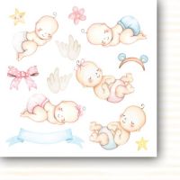 Дизайнерско блокче с елементи за изрязване "Dream Baby", 15см, PH