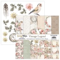 Дизайнерски хартии "Vintage Legend", 15см, ScrapBoys