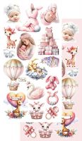 Дизайнерски елементи за изрязване "My Little Baby Girl", Alchemy of Art