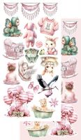 Дизайнерски елементи за изрязване "My Little Baby Girl", Alchemy of Art