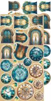 Дизайнерски елементи за изрязване "Sunset Mood-Sunset", Craft o'Clock
