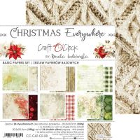 Дизайнерски фонови хартии "Christmas Everywhere", 20см, Craft o'Clock