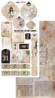 Дизайнерски елементи за изрязване "Junk Journal Natural Beauty", Alchemy of Art