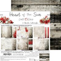 Дизайнерски фонови хартии "Heart of the Sun", 20см, Craft o'Clock