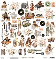 Дизайнерски хартии "Music Garden", 30см, Mintay Papers