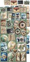 Дизайнерски елементи за изрязване "Summer Adventures-Trip&Adventure", Craft o'Clock
