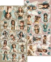 Дизайнерски елементи за изрязване "Sprites of Harmony-Sprites", Craft o'Clock