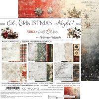 Дизайнерски фонови хартии "Oh, Christmas Night!", 20см, Craft o'Clock