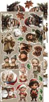 Дизайнерски елементи за изрязване "Oh, Christmas Night!-Mix", Craft o'Clock
