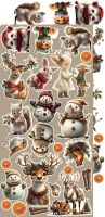Дизайнерски елементи за изрязване "Oh, Christmas Night!-Mix", Craft o'Clock