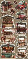 Дизайнерски елементи за изрязване "Oh, Christmas Night!-Mix", Craft o'Clock