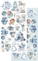 Дизайнерски елементи за изрязване "The Baby-Boy", 12л., Alchemy of Art