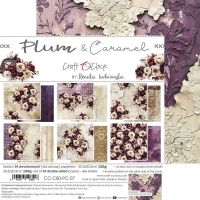 Дизайнерски хартии "Plum & Caramel", 20см, Craft o'Clock