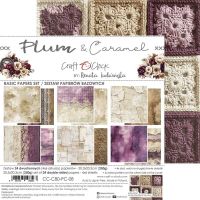 Дизайнерски фонови хартии "Plum & Caramel", 20см, Craft o'Clock