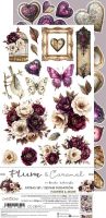 Дизайнерски елементи за изрязване "Plum & Caramel-Flowers and more", Craft o'Clock
