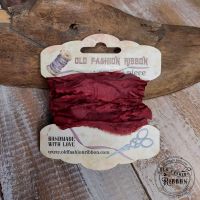 Панделка "Christmas Burgundy", сатен