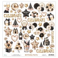 Дизайнерски лист с елементи за изрязване "Birthday Party", Mintay Papers
