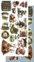 Дизайнерски елементи за изрязване "Friends of the Forest", 6л., Alchemy of Art