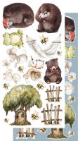 Дизайнерски елементи за изрязване "Friends of the Forest", 12л., Alchemy of Art