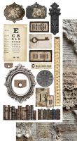 Дизайнерски елементи за изрязване "Junk Journal In Silence", 6л., Alchemy of Art
