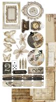 Дизайнерски елементи за изрязване "Junk Journal In Silence", 6л., Alchemy of Art