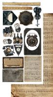 Дизайнерски елементи за изрязване "Junk Journal In Silence", 6л., Alchemy of Art