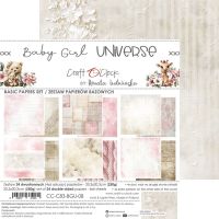 Дизайнерски фонови хартии "Baby Girl Universe", 20см, Craft o'Clock