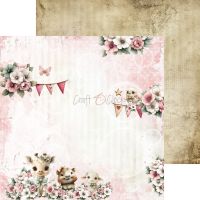 Дизайнерски и фонови хартии "Baby Girl Universe Mix", 20см, Craft o'Clock