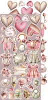 Дизайнерски елементи за изрязване "Baby Girl Universe-Baby Girl", Craft o'Clock