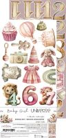 Дизайнерски елементи за изрязване "Baby Girl Universe-Baby Girl", Craft o'Clock